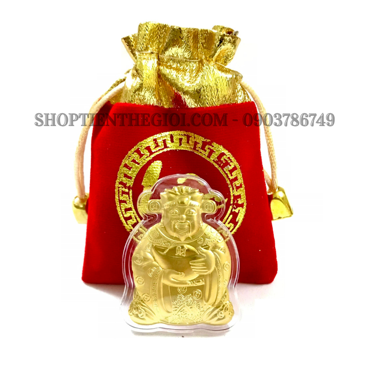 Combo 30 Ông Thần Tài Mạ Vàng Tặng Túi Gấm Lộc - SP005490